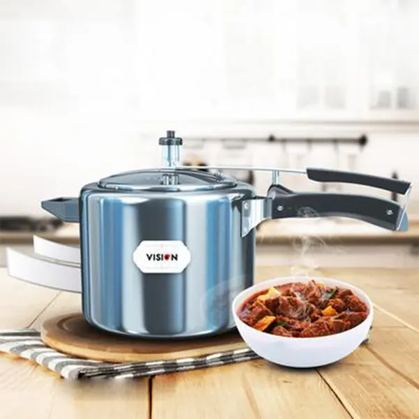 Vision 823693 5Liter Aluminum Pressure Cooker Silver Color – View 2